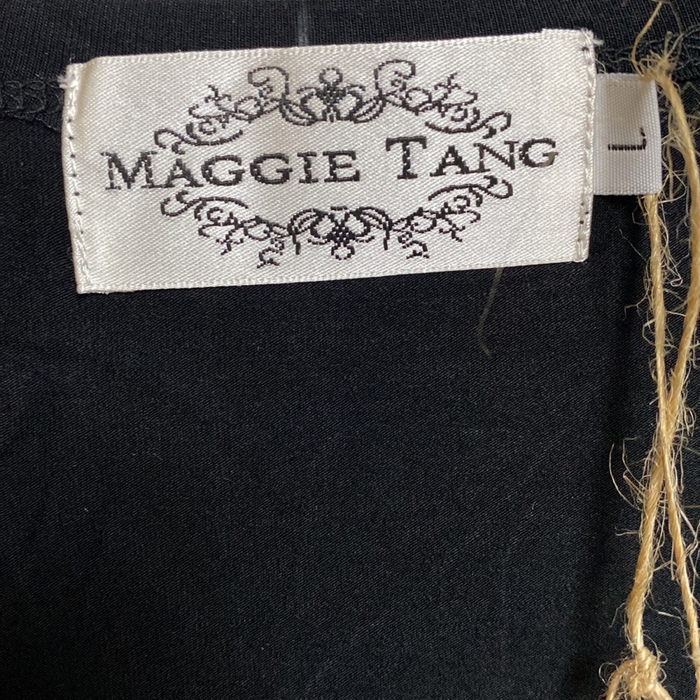 Maggie Tang Long Wrap Dress Black Size Large - Picture 5 of 6